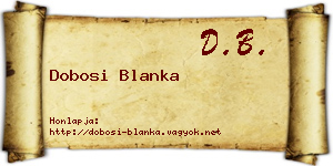 Dobosi Blanka névjegykártya